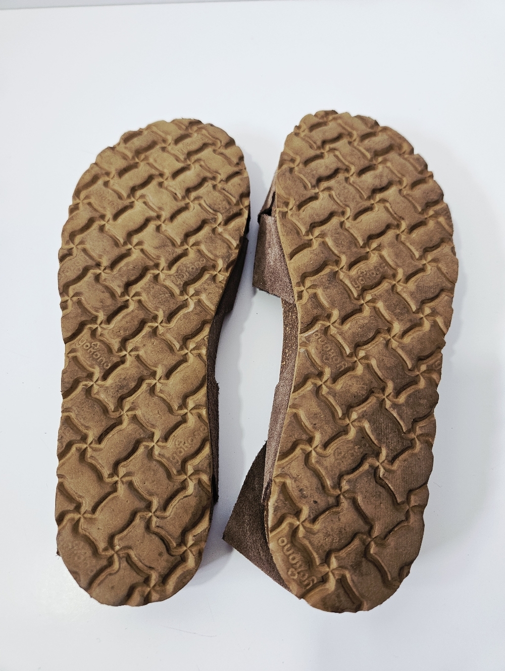 Yokono Criss Cross Leather Slide Sandals Size 8 Suede Comfort Minimalist - Picture 5 of 5